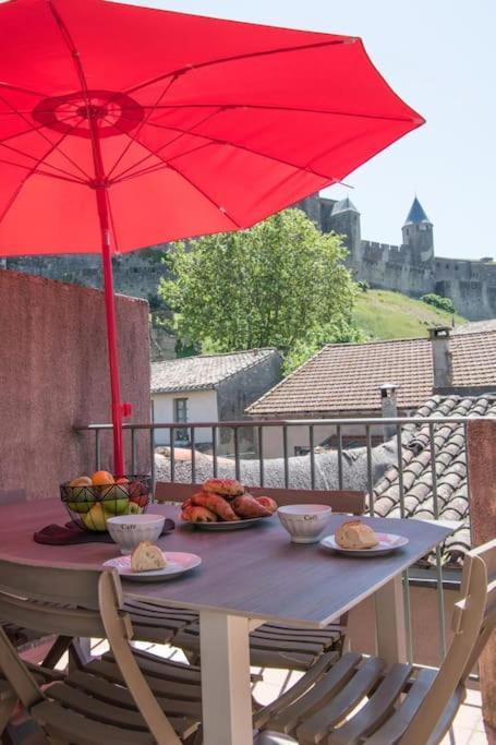 Le Saint Gimer - Vue Sur La Cite Medievale - Climatisation Carcassonne Exterior foto