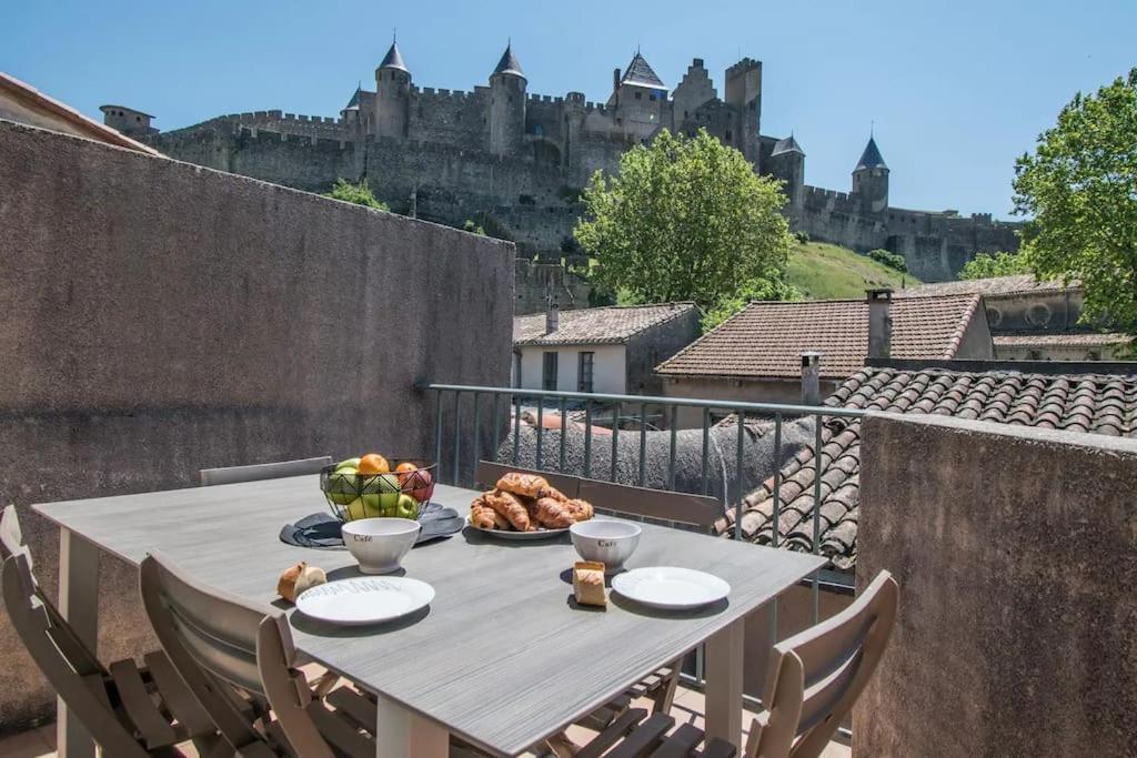 Le Saint Gimer - Vue Sur La Cite Medievale - Climatisation Carcassonne Exterior foto